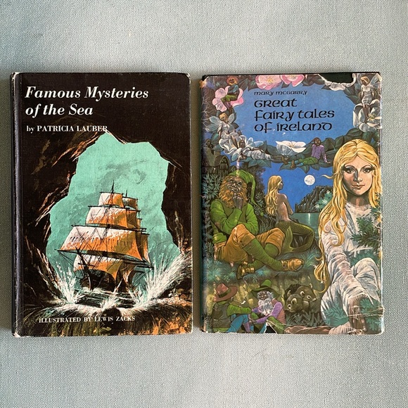 Great Fairy Tales Of Ireland + Famous Mysteries Of The Sea Vintage Books - Picture 1 of 14
